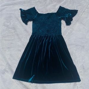 Urban Outfitters Green Velvet Mini Dress
